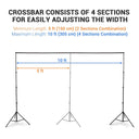 Yescom 10'x 8' 6" Adjustable Photography Background Support