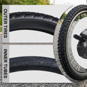 Yescom 16"-24" Opt. Bicycle Tires & Tubes 3-Pack for Trike & Unicycle