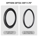Yescom 16"-24" Opt. Bicycle Tires & Tubes 3-Pack for Trike & Unicycle