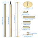 Yescom 9.25FT Golden Portable Spinning Dance Pole D45mm