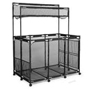 Yescom Pool Toy Storage Bin Mesh Rolling Cart - Steel