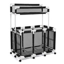 Yescom Stable PVC Pool Toy Storage Bin Mesh Rolling Cart