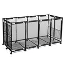 Yescom Pool Toy Storage Bin Mesh Rolling Cart - Steel