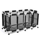 Yescom Stable PVC Pool Toy Storage Bin Mesh Rolling Cart
