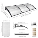 Yescom Door & Window Poly Awning Canopy 120" x 40"