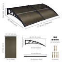 Yescom Door & Window Poly Awning Canopy 80"x40"