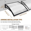 Yescom 2-Pack Door & Window Poly Awning Canopy 40"x40"
