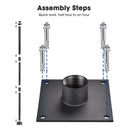 Yescom Shade Sail Posts (Pole, Base, D-Ring Clamp)