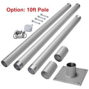 Yescom Shade Sail Posts (Pole, Base, D-Ring Clamp)
