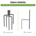 Yescom 10 ft Aluminum String Light Poles with Hook & Stakes 2ct/pk