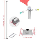 Yescom Shade Sail Posts (Pole, Base, D-Ring Clamp)