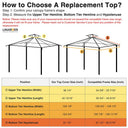 Yescom 2-tier Gazebo Replacement for 12x10 Frame