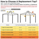Yescom 12x10 ft Sunjoy L-GZ288PST-4D Gazebo Replacement 2-tier