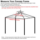 Yescom 10x12ft Gazebo Replacement Canopy 2-Tier