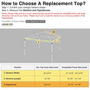 Yescom 6'x4' Grill Gazebo Replacement Canopy with Side