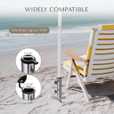 Yescom Galvanized Steel Beach Umbrella Anchor for Poles D1 7/16"