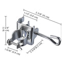 Yescom Pool Patio Umbrella Clamp 1 1/2" Holds Pole D7/8" to D1 1/4"