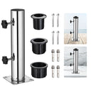 Yescom Stainless Steel Umbrella Mount to Deck/Dock/Concrete for 2 1/8"