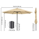 Yescom 13ft Outdoor Patio Market Garden Table Umbrella