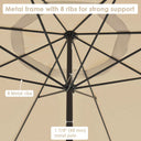 Yescom 13ft Outdoor Patio Market Garden Table Umbrella