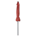 Yescom Tilt Outdoor Umbrella with Lights Solar Pool Umbrella 10 ft 8-Rib