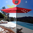Yescom Prelit Patio Umbrella with Lights Square 10' 8-Rib