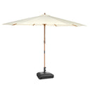 Yescom 13ft Wood Patio Umbrella with Base & Wheels