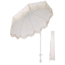 Yescom 6ft Fringe Patio Beach Umbrella with Corkscrew Anchor
