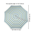 Yescom 10' Outdoor Market Umbrella Replacement Canopy