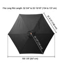 Yescom 9' 6-Rib Outdoor Patio Umbrella Replacement Canopy Multiple Colors