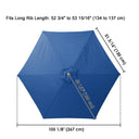 Yescom 9' 6-Rib Outdoor Patio Umbrella Replacement Canopy Multiple Colors