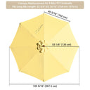 Yescom 9' 8-Rib Outdoor Market Umbrella Replacement Canopy