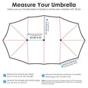 Yescom Umbrella Replacement Canopy 15x9ft 12-Rib Rectangle