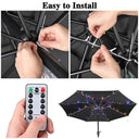 Yescom Battery-powered Umbrella Lights with Remote for 9-10ft 8-Rib(4.75ft)