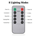 Yescom Solar Umbrella Lights with Remote for 9-10ft 8-Rib (4.75ft)