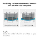 Yescom 15ft Trampoline Safety Net with 8 Poles