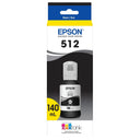 New, Pre-Owned - Epson 512 EcoTank Black Ink Bottle,T512020-S