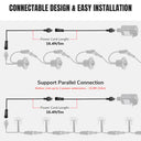 Yescom 12V Adapter Connector Cable for LED Deck Light
