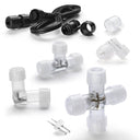 DELight Rope Light Connectors for LED 120V 2 Pin 13mm