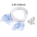 Yescom LED Neon Splice Kit 2-Wire Connectors & Pins 10-Set 14x7mm
