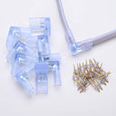 Yescom LED Neon Splice Kit 2-Wire Connectors & Pins 10-Set 14x7mm
