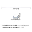Yescom 3ft 9/16in. Plastic U-Channels Set(5) - For 2700K Neon Rope Lights