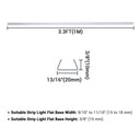 Yescom 3ft 11/16in. Plastic U-Channels Set(5) - for RGBW Neon Rope Lights