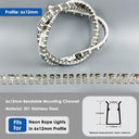 Yescom 328ft 6x12mm Stainless Steel Flexible Clip Channel - For 2700K Neon