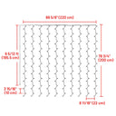 Yescom Curtain Fairy Lights 8-modes Lights Changing