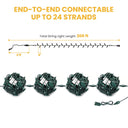 Yescom 110V Commercial String Lights Mini 5mm Xmas Lights 200ft - (4x)50ft