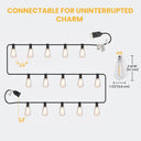 Yescom 120V Commercial String Lights ST38-Bulb 2700K 200ft - (4x)50ft