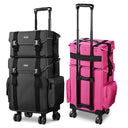 Byootique 2 in 1 Rolling Makeup Suitcase with Drawers Nylon
