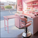 Byootique Nail Table Makeup Station Speaker Drawers Mirror