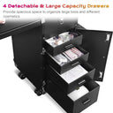 Byootique Pedicure Cart with Footrest Portable Trolley with Drawers